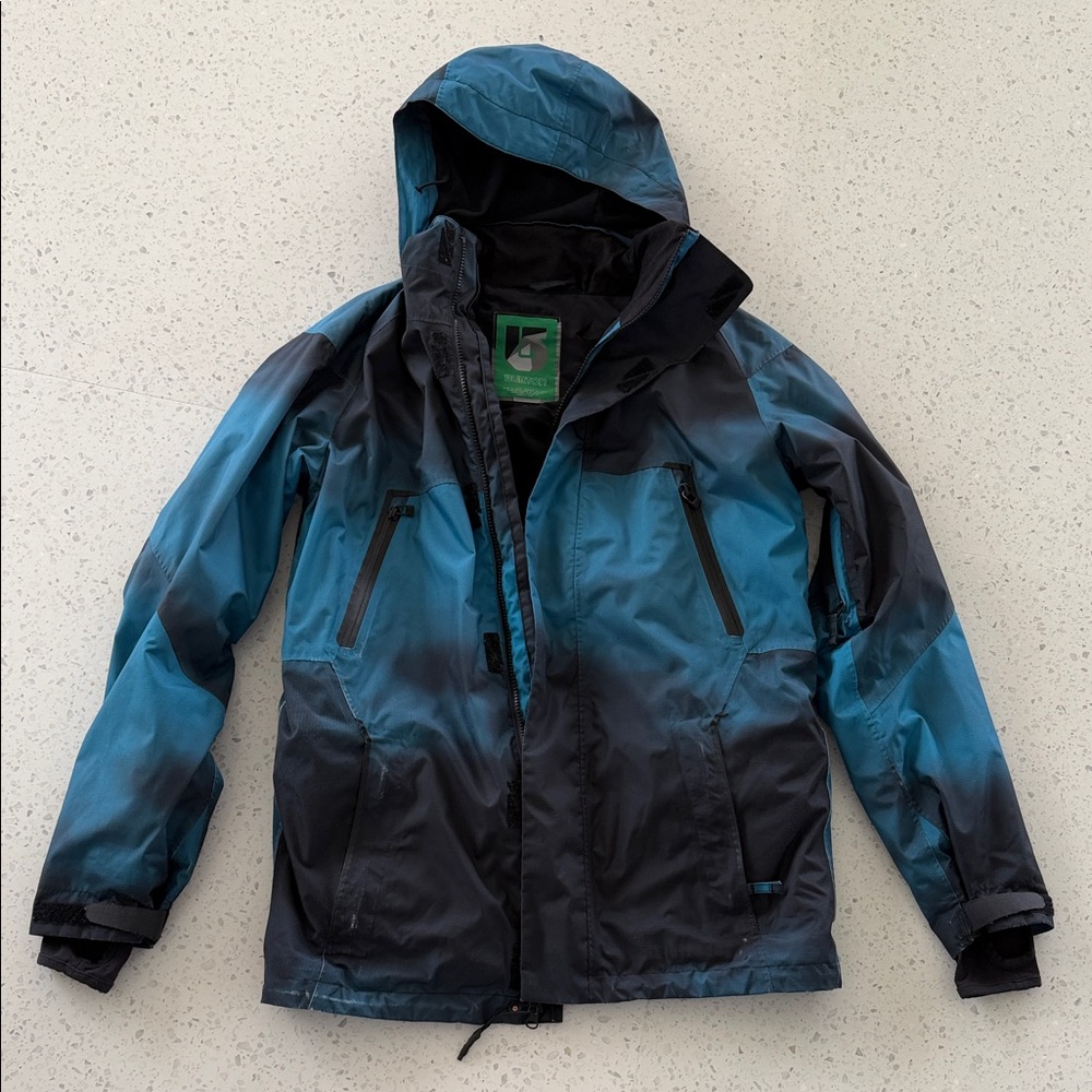 Burtons Men's Snowboard Jacket Size Small Teal and Black